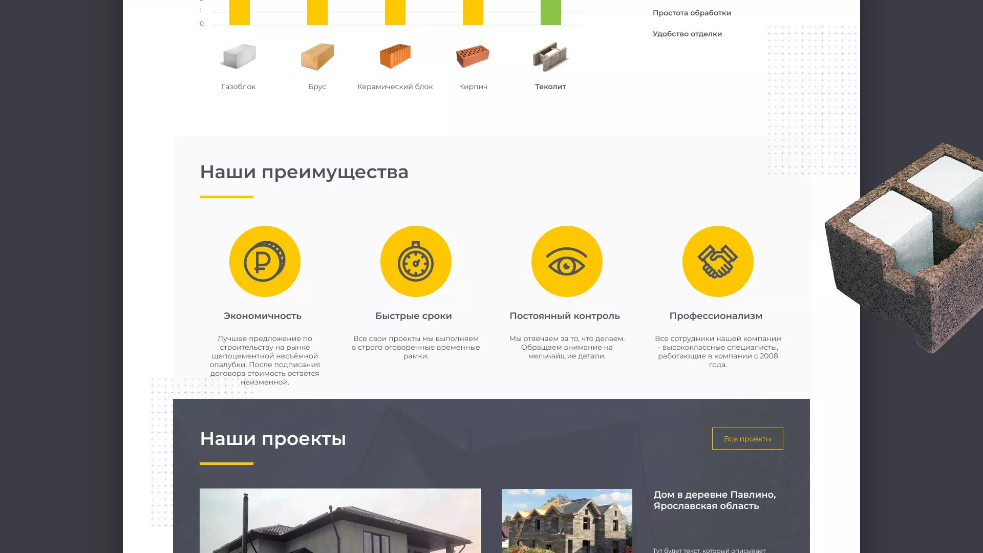 Создание сайта для строительной компании «ЭКОДОМ» в Заводоуковске