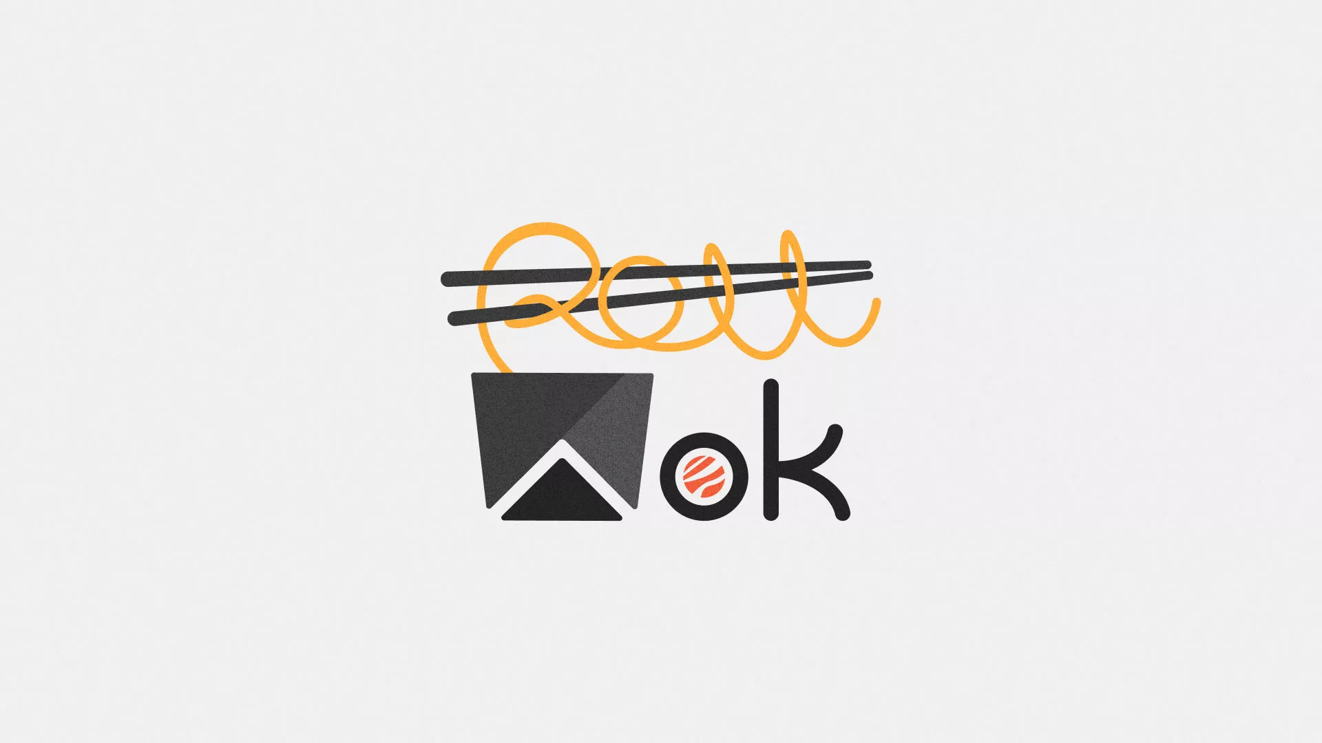 Разработка логотипа суши-бара «Roll Wok Club» в Заводоуковске