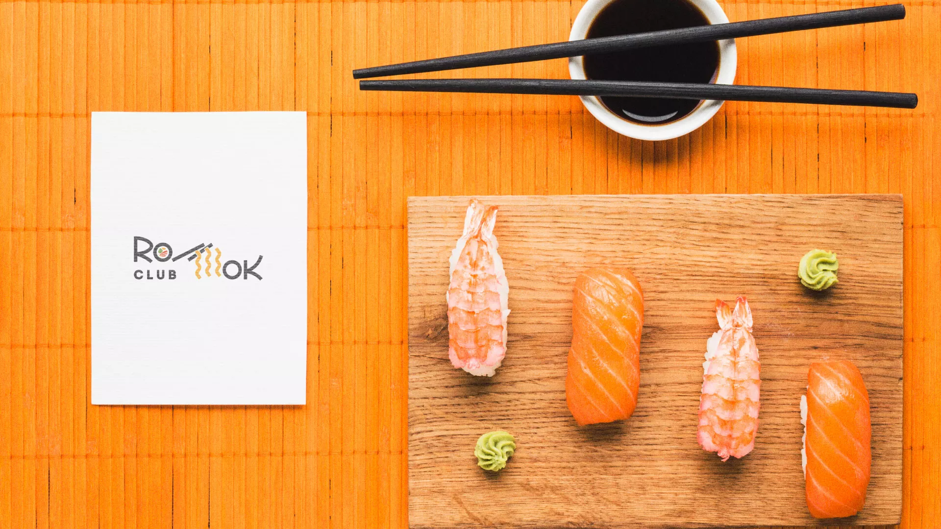 Создание логотипа суши-бара «Roll Wok Club» в Заводоуковске