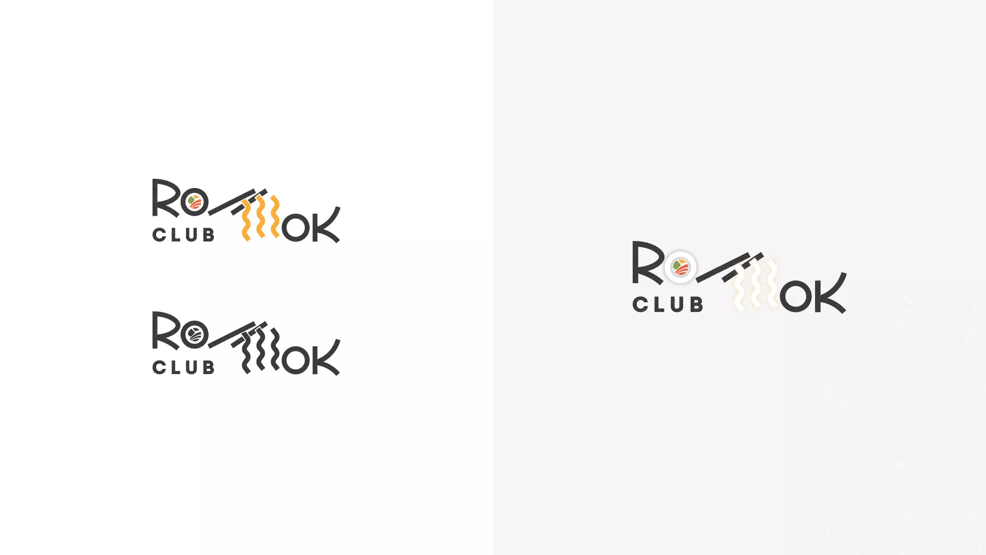 Создание логотипа суши-бара «Roll Wok Club» в Заводоуковске