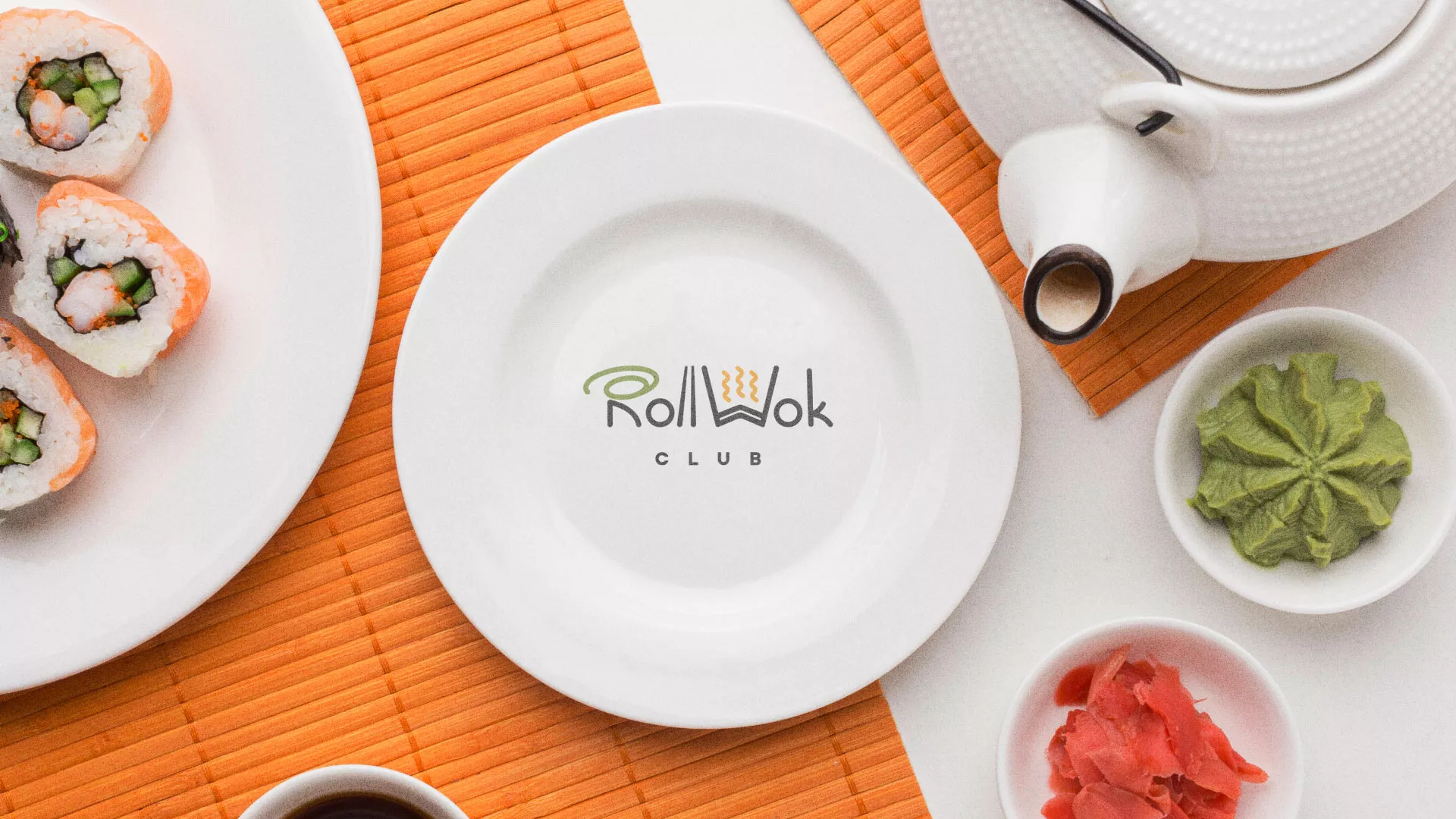 Разработка логотипа и фирменного стиля в Заводоуковске для суши-бара «Roll Wok Club» Разработка логотипа и фирменного стиля в Заводоуковске для суши-бара «Roll Wok Club»