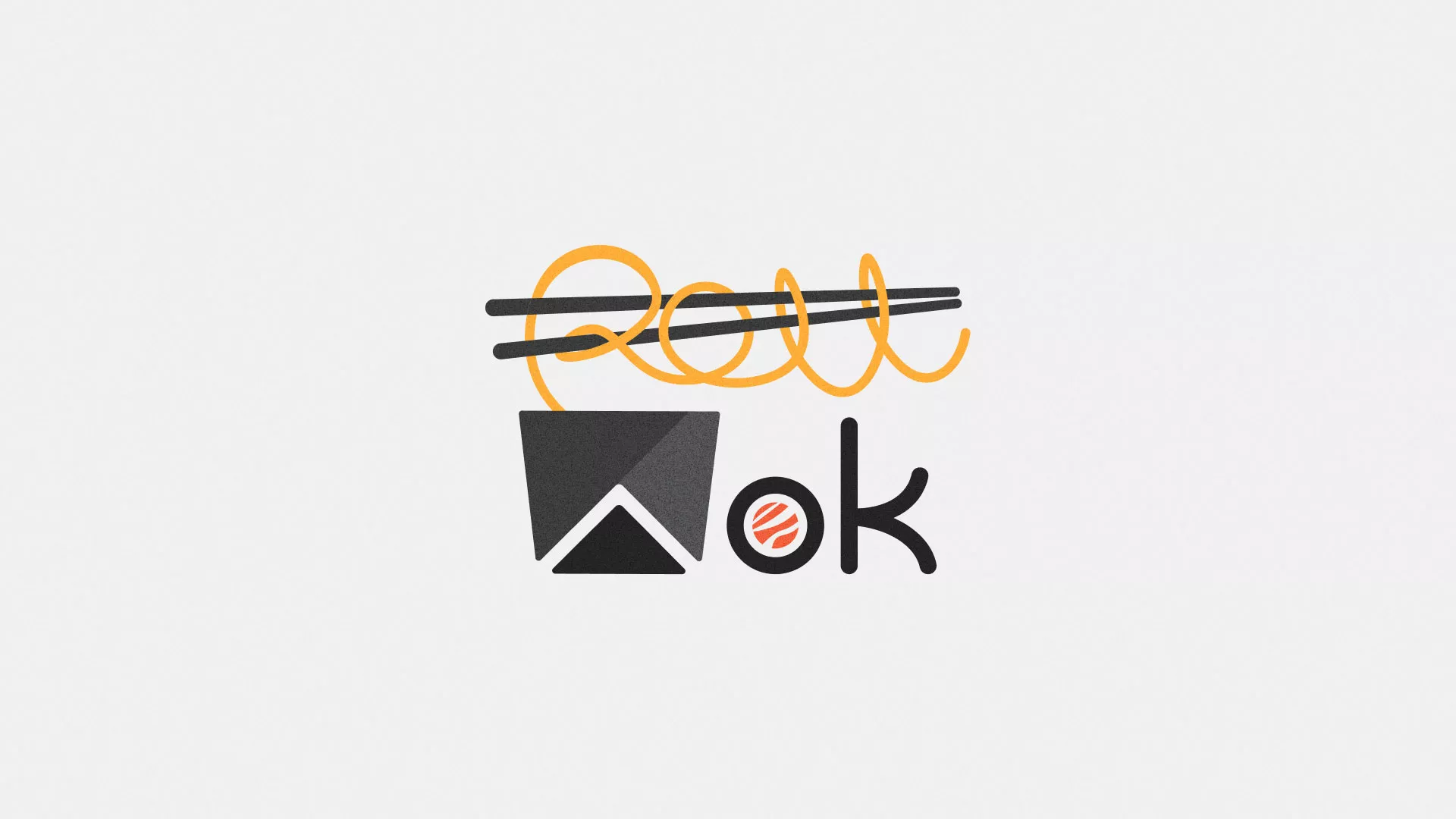 Разработка логотипа в Заводоуковске для суши-бара «Roll Wok Club»